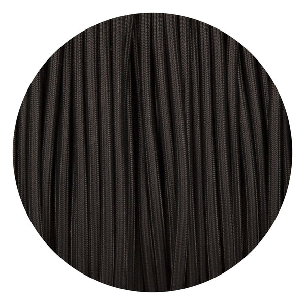 Enamel Shades Black Round Fabric Braided Cable