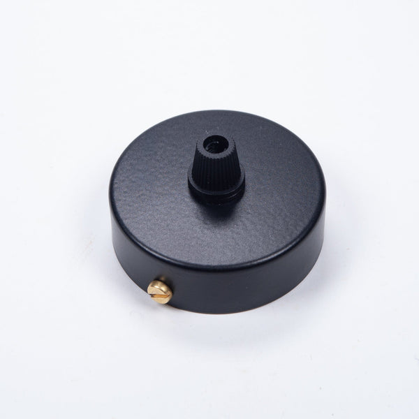 Enamel Shades Black Steel Ceiling Rose 60mm