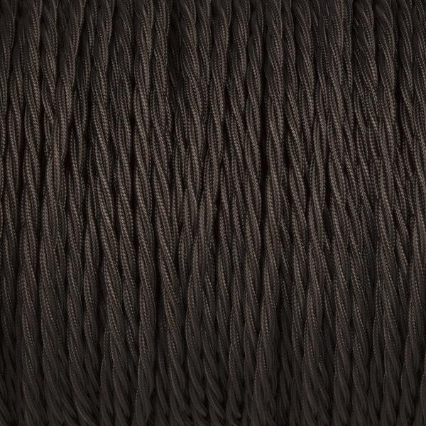 Enamel Shades Black Twisted Fabric Braided Cable