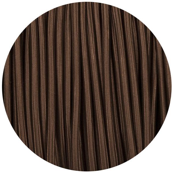 Enamel Shades Brown Round Fabric Braided Cable