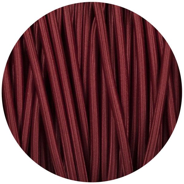 Enamel Shades Burgundy Round Fabric Braided Cable