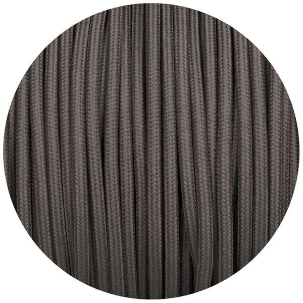 Enamel Shades Dusk Grey Round Fabric Braided Cable