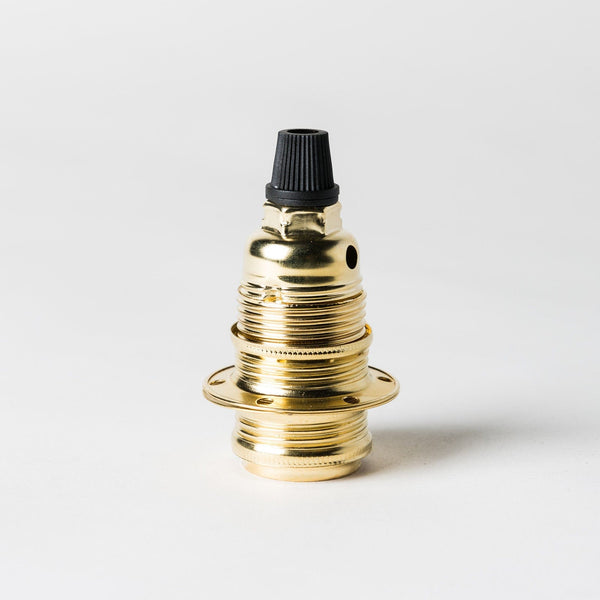 Enamel Shades E14 Lampholder with grip - Brass