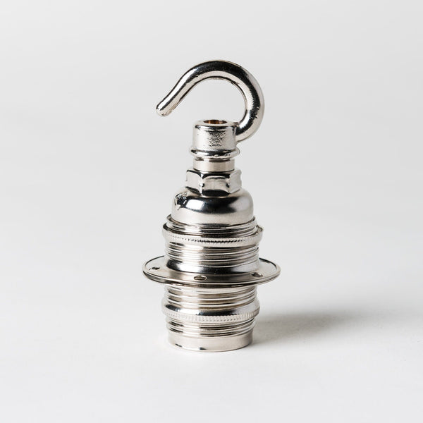 Enamel Shades E14 Lampholder with hook - Nickel