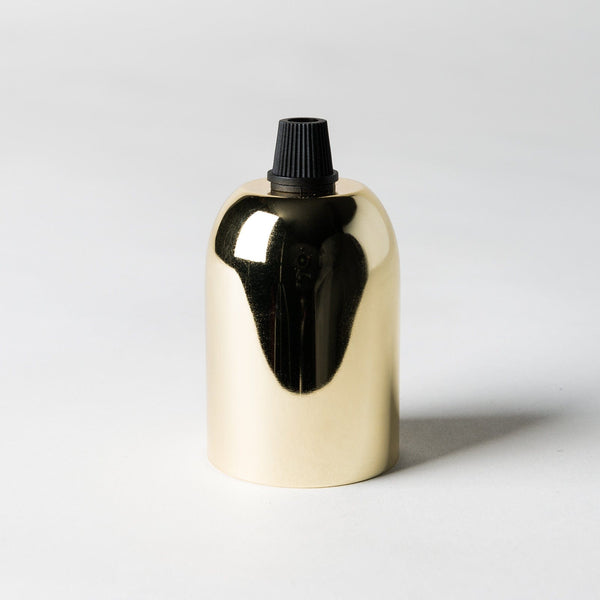Enamel Shades E27 Drop Cap Lampholder - Brass