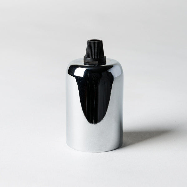 Enamel Shades E27 Drop Cap Lampholder - Chrome