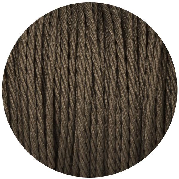 Enamel Shades Khaki Twisted Fabric Braided Cable