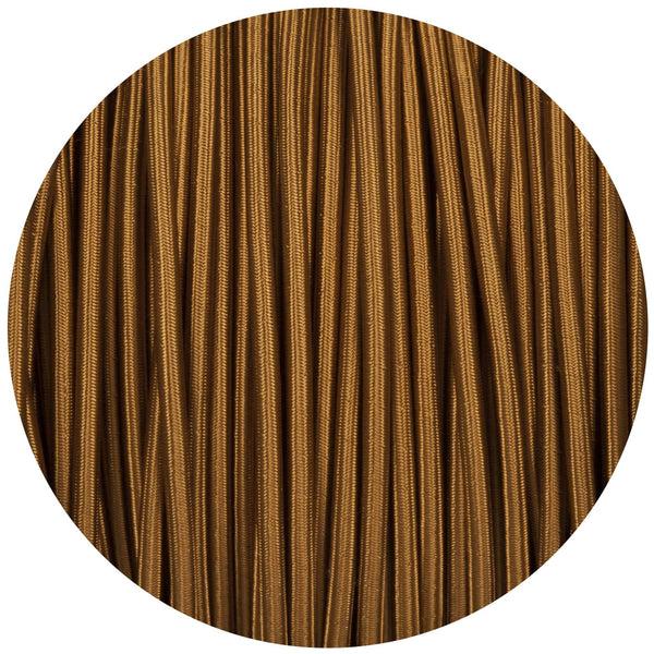 Enamel Shades Old Gold Round Fabric Braided Cable