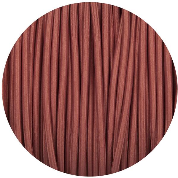 Enamel Shades Rose Pink Round Fabric Braided Cable