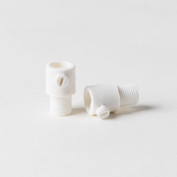 Enamel Shades Side Screw Cord Grip - White