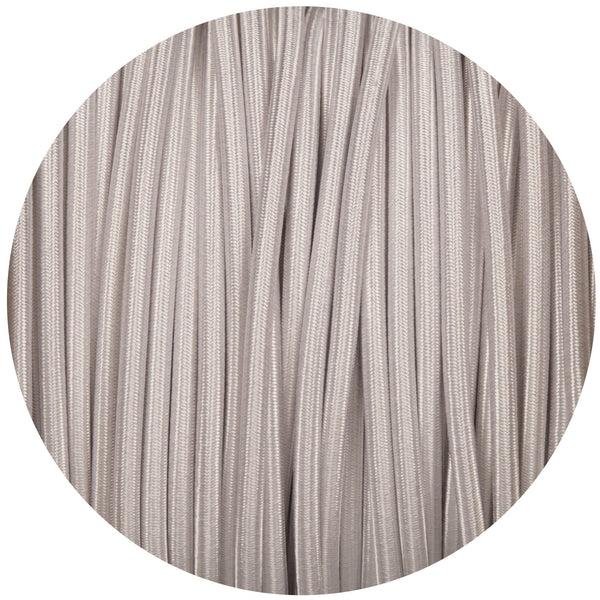 Enamel Shades Silver Round Fabric Braided Cable