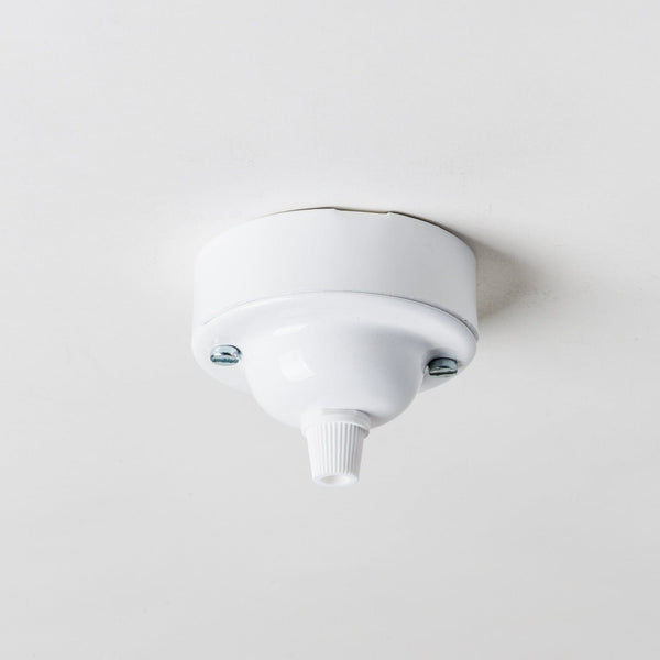 Enamel Shades Small Chunky Ceiling Rose - White