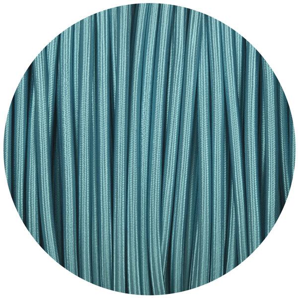 Enamel Shades Turquoise Round Fabric Braided Cable
