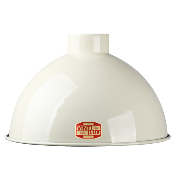 Enamel Shades Vintlux 'Dome' Steel Shade - Light Cream