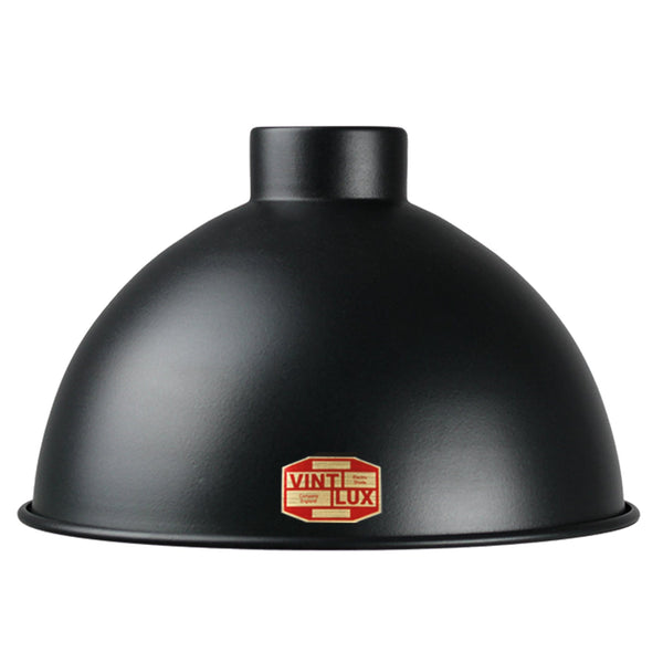 Enamel Shades Vintlux 'Dome' Steel Shade - Matt Black