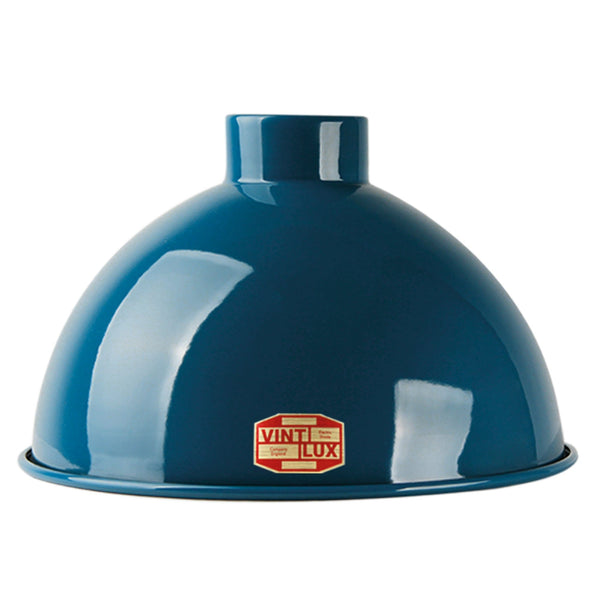 Enamel Shades Vintlux 'Dome' Steel Shade - Petrol Blue