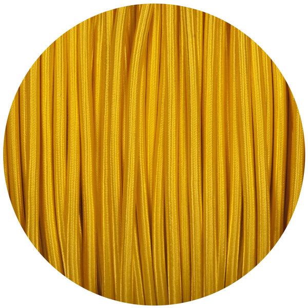 Enamel Shades Yellow Round Fabric Braided Cable