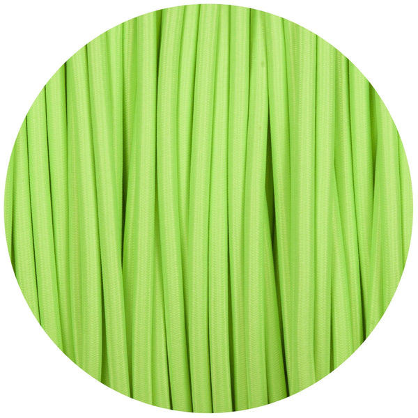 Enamel Shades Flouro Lime Green Round Fabric Braided Cable