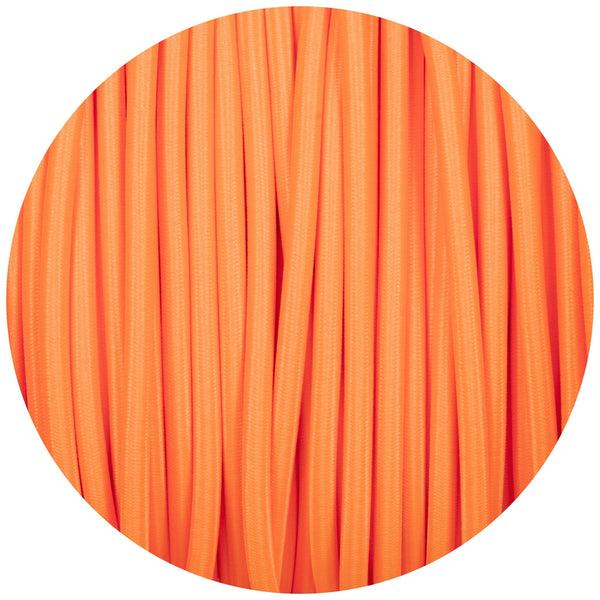 Enamel Shades Flouro Orange Round Fabric Braided Cable