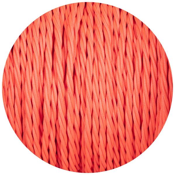 Enamel Shades Flouro Pink Twisted Fabric Braided Cable