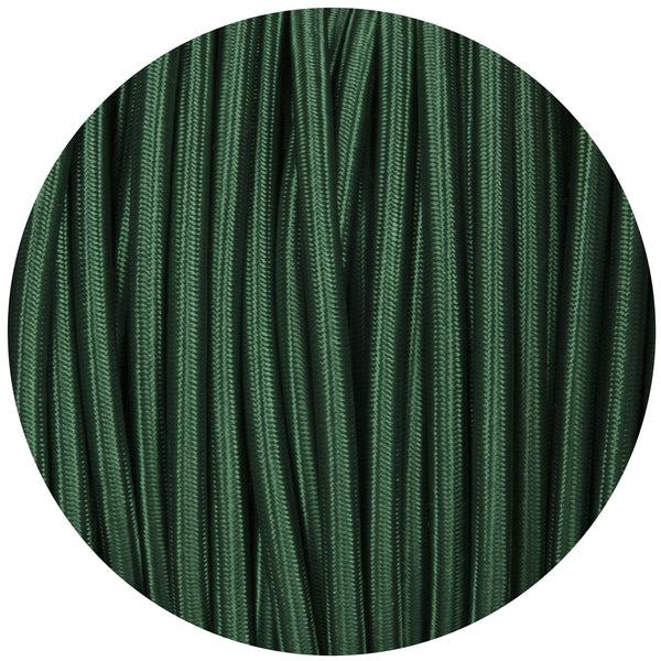 Enamel Shades Forest Green Round Fabric Braided Cable