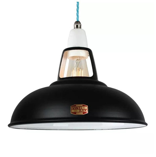 Enamel Shades LARGE VINTLUX '1933' SHADE ALL COLOURS - SHADE ONLY - MATT BLACK