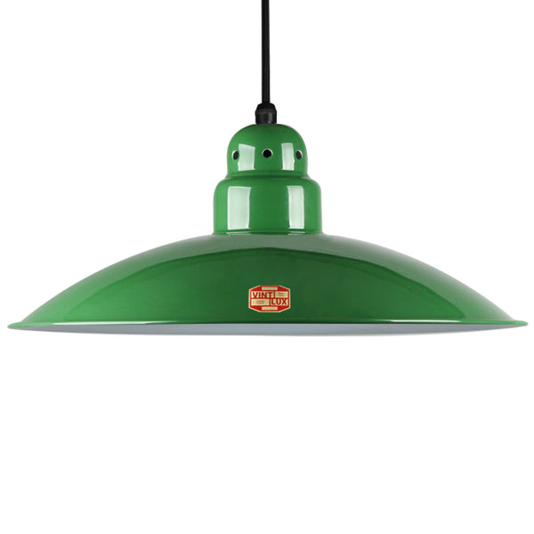 Enamel Shades Large Vintlux 'HX26' Steel Shade -Shade Only - Rural Green