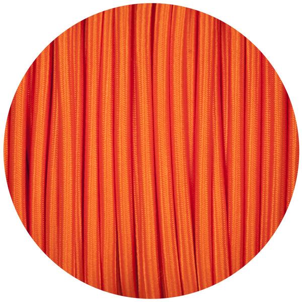 Enamel Shades Matt Orange Round Fabric Braided Cable