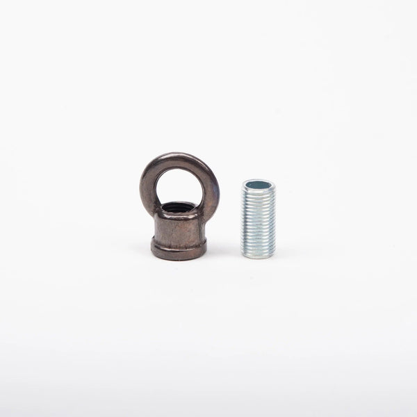 Enamel Shades Old English Brass Hanging Ring 22mm Diameter M10 Female Threaded