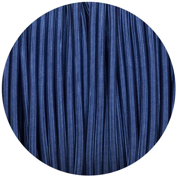 Enamel Shades Royal Blue Round Fabric Braided Cable