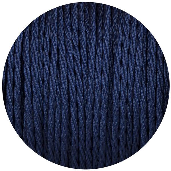 Enamel Shades Royal Blue Twisted Fabric Braided Cable