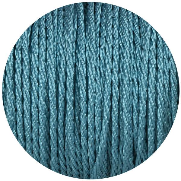 Enamel Shades Turquoise Twisted Fabric Braided Cable
