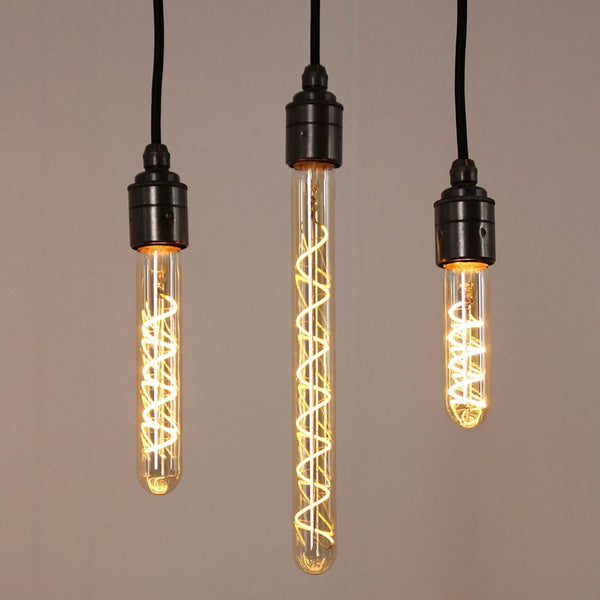 Enamel Shades Vintlux E27 4W T30 265lm 2200K Karu 300mm Tube Gold Dimmable LED Bulb