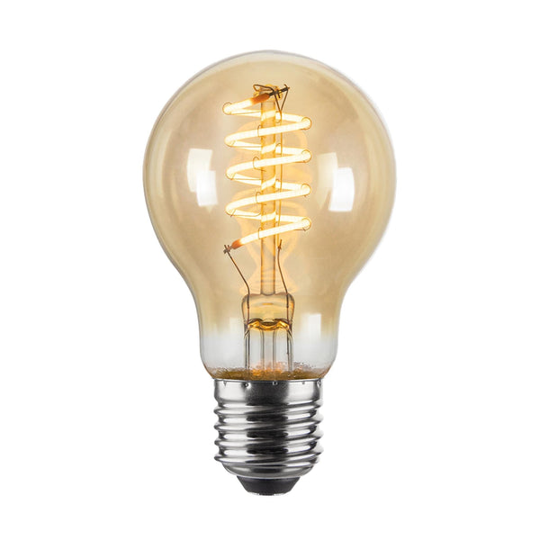 Enamel Shades Vintlux E27 Dimmable LED Filament Lamp 4W A60 265lm 2200K Karu Pear Gold