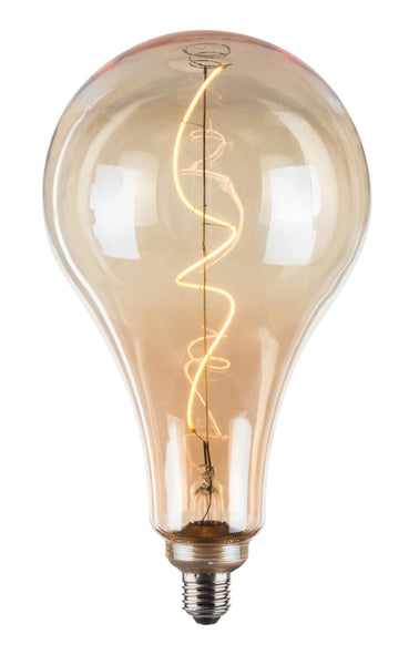 Enamel Shades Vintlux E27 Dimmable LED Filament Lamp 4W AG165 265lm 2200K Kyodai Fira Pear XXL Gold