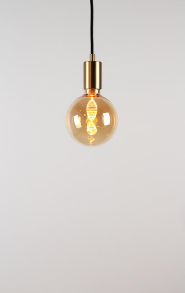 Enamel Shades Vintlux E27 Dimmable LED Filament Lamp 4W G125 110lm 1800K Kyodai DNA Globe XL Gold
