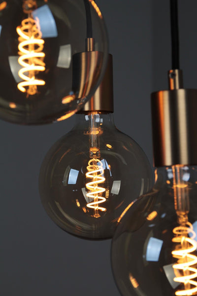 Enamel Shades Vintlux E27 Dimmable LED Filament Lamp 4W G125 265lm 2200K Karu Globe XL Gold