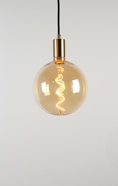 Enamel Shades Vintlux E27 Dimmable LED Filament Lamp 4W G200 265lm 2200K - Kyodai Loft Globe XXL Gold