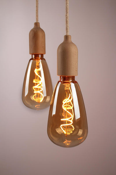 Enamel Shades Vintlux E27 Dimmable LED Filament Lamp 4W SF100 265lm 2200K Kyodai Fluxx Edison XL Gold