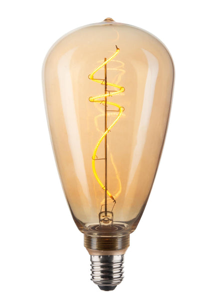 Enamel Shades Vintlux E27 Dimmable LED Filament Lamp 4W SF100 265lm 2200K Kyodai Fluxx Edison XL Gold