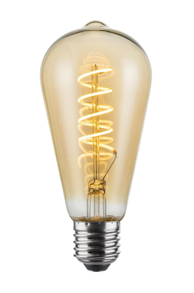 Enamel Shades Vintlux E27 Dimmable LED Filament Lamp 4W ST64 265lm 2200K Karu Edison Gold