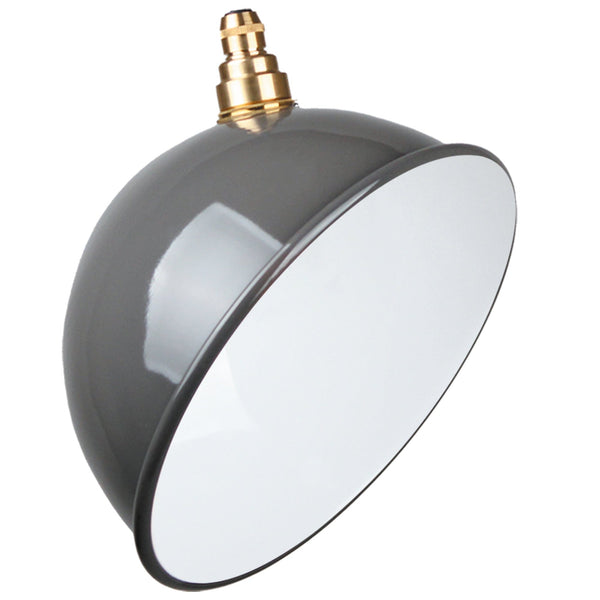 Enamel Shades VINTLUX 'JAUNTY' STEEL SHADE - CLASSIC GREY