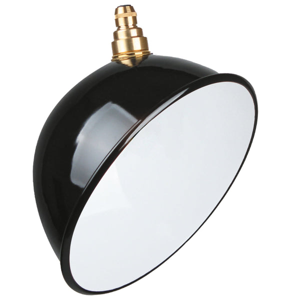 Enamel Shades VINTLUX 'JAUNTY' STEEL SHADE - MIDNIGHT BLACK
