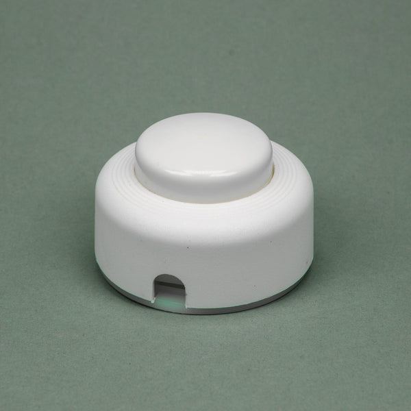 Enamel Shades White Floor Foot Switch 50mm Diameter with Gloss Button