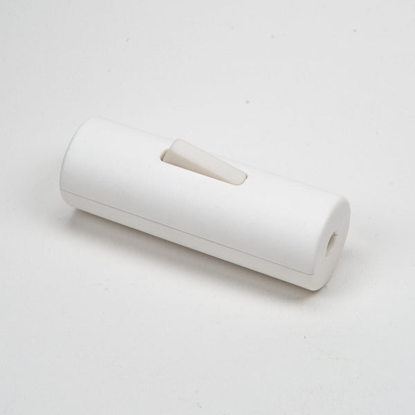 Enamel Shades White Inline Cylinder Switch (with earth)