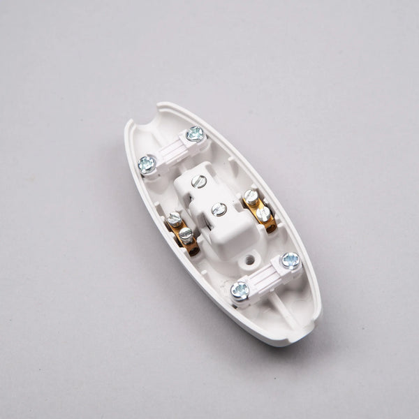 Enamel Shades White Inline Switch 'Pebble' With Earth