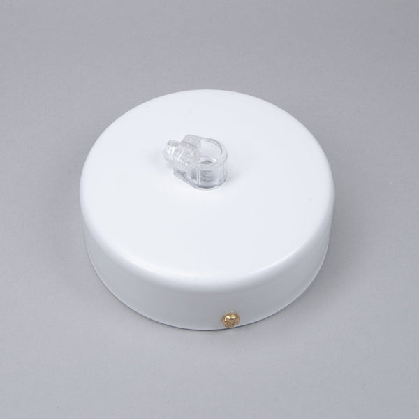 Enamel Shades White Steel Ceiling Rose 80mm - Matt White