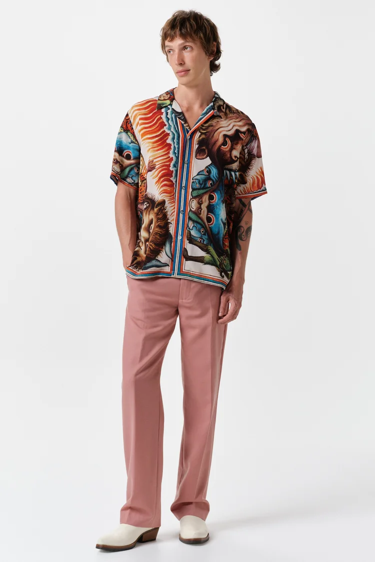 Endless Joy APOCALYPSE SILK CREPE SHORT SLEEVE SHIRT