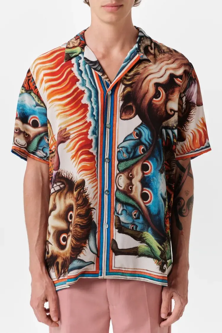Endless Joy APOCALYPSE SILK CREPE SHORT SLEEVE SHIRT