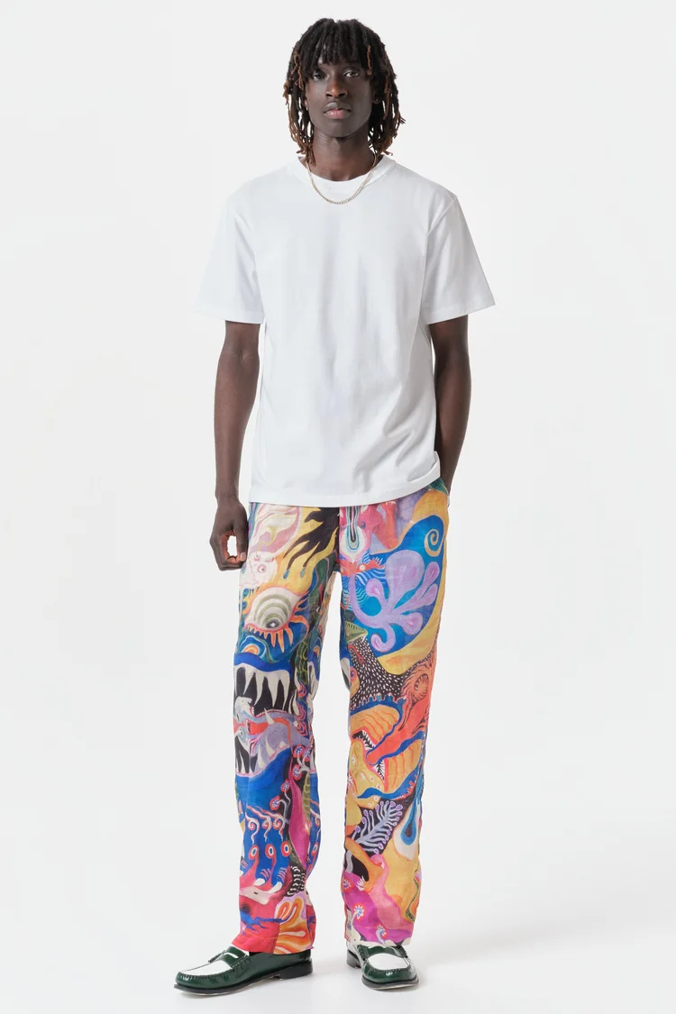 Endless Joy BRAIN SMASHER FRENCH LINEN WIDE LEG TROUSER